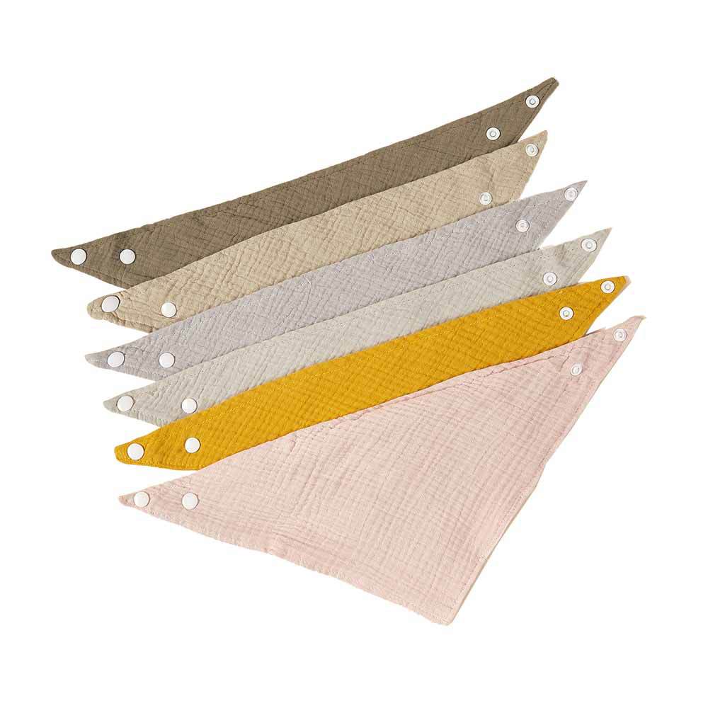 Cotton Bandana Bibs with Adjustable Fit