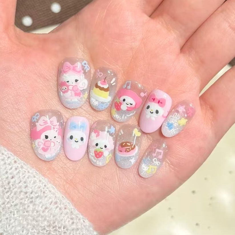 Glitter Nail Art Set with Ombre Design