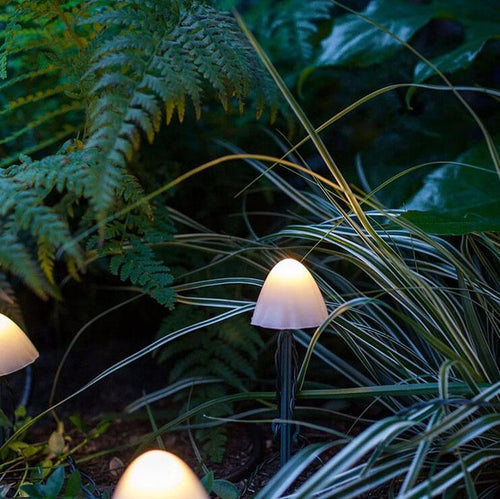 Outdoor Solar LED String Lights - Mushroom Design for Garden and Pathway