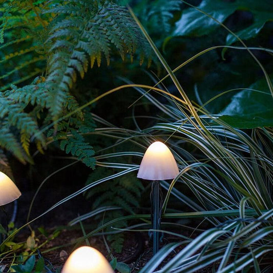 Outdoor Solar LED String Lights - Mushroom Design for Garden and Pathway