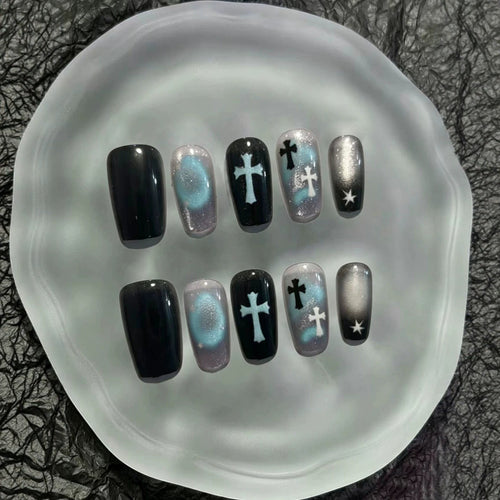 Nail Art Kit with Celestial Cross Designs