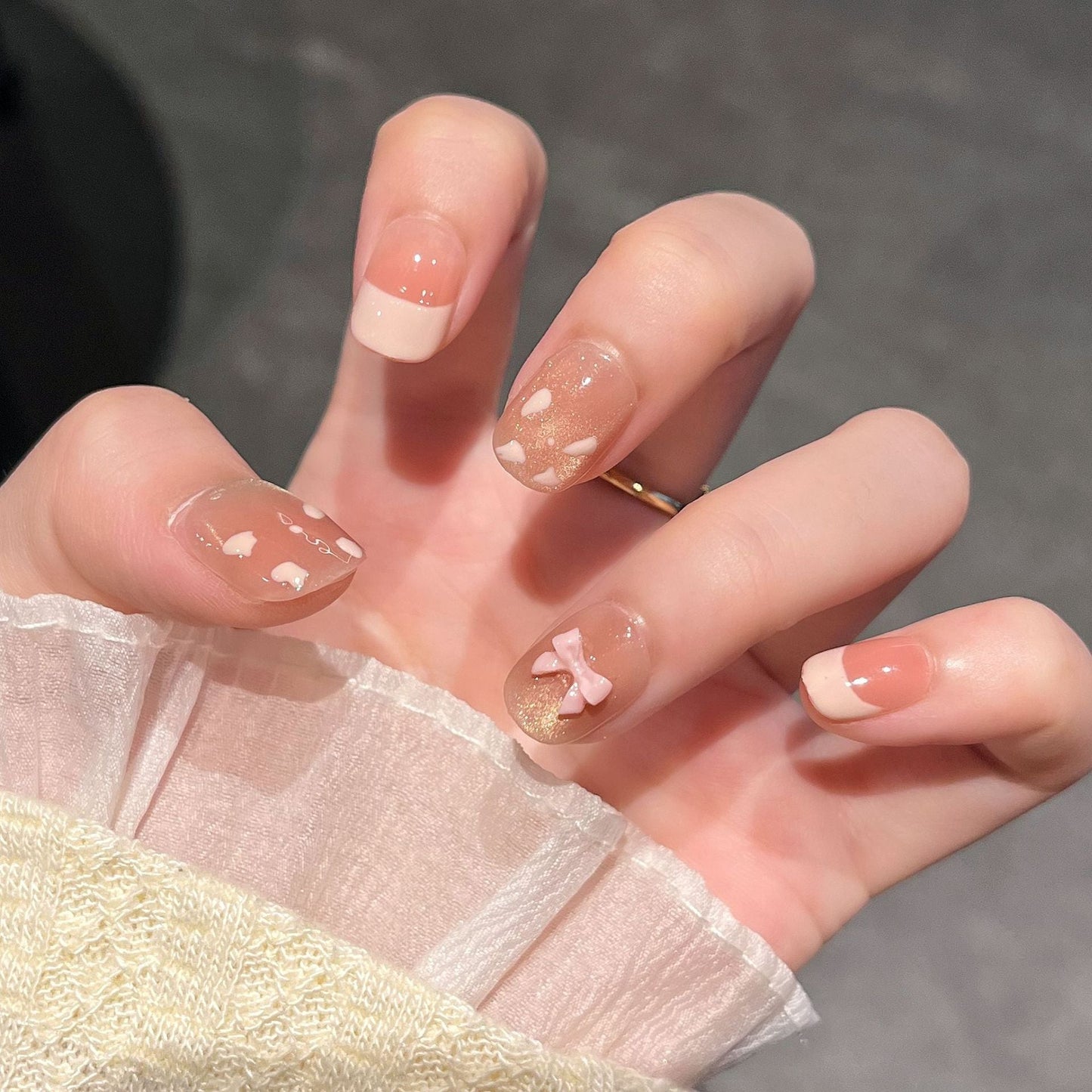 Set of 3D Decorative Press-On Nail Art