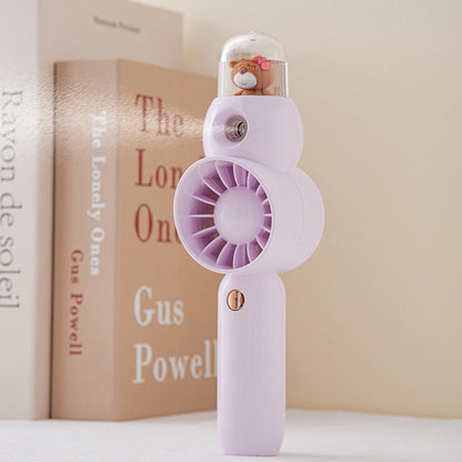 Cute Handheld Fan with Cartoon Design
