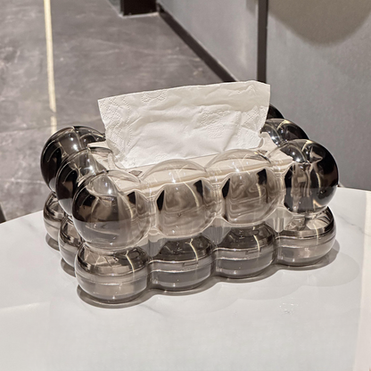 Modern Elegant Tissue Box Cover with Sculptural Design