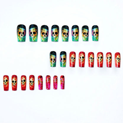 Creative Skull Design Nail Art Set