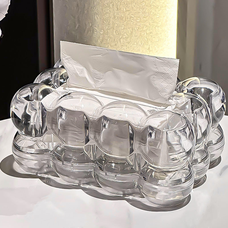 Modern Elegant Tissue Box Cover with Sculptural Design