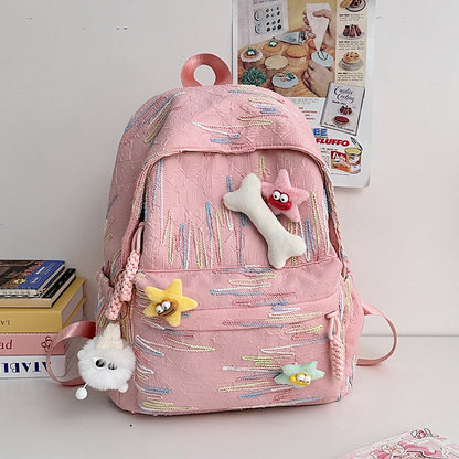 Backpack with Abstract Design