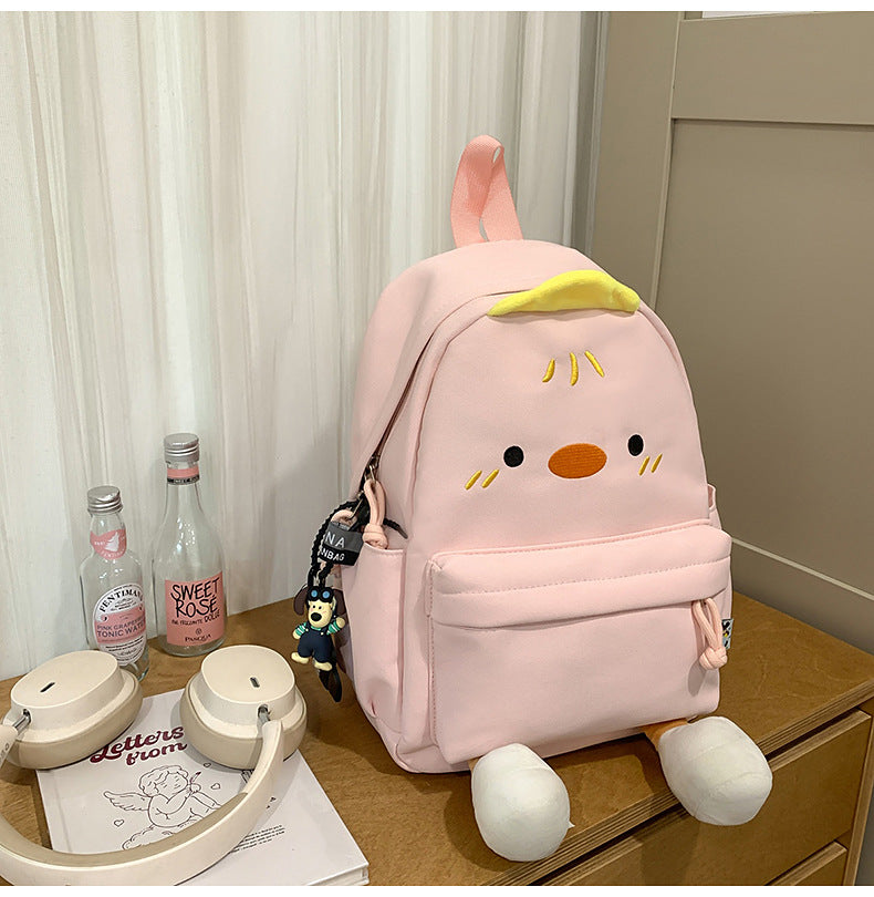 Charming School Backpack Featuring Fun Cartoon Design