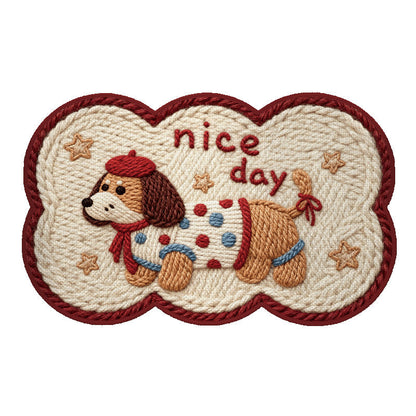 Charming Area Mat with Dog Design