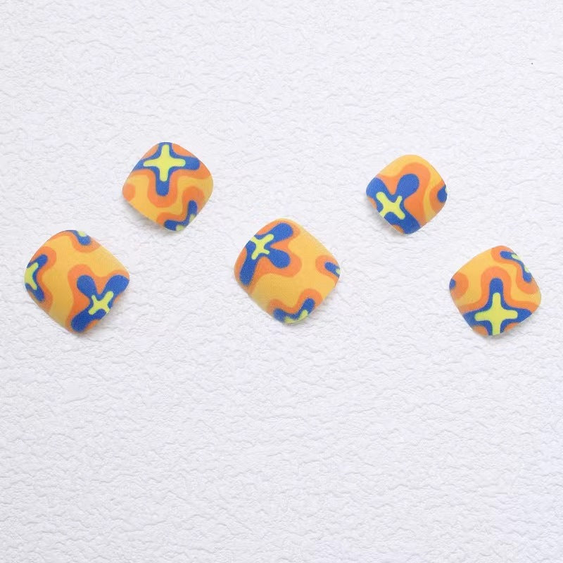 Creative Press-On Toenails in Taalita Design