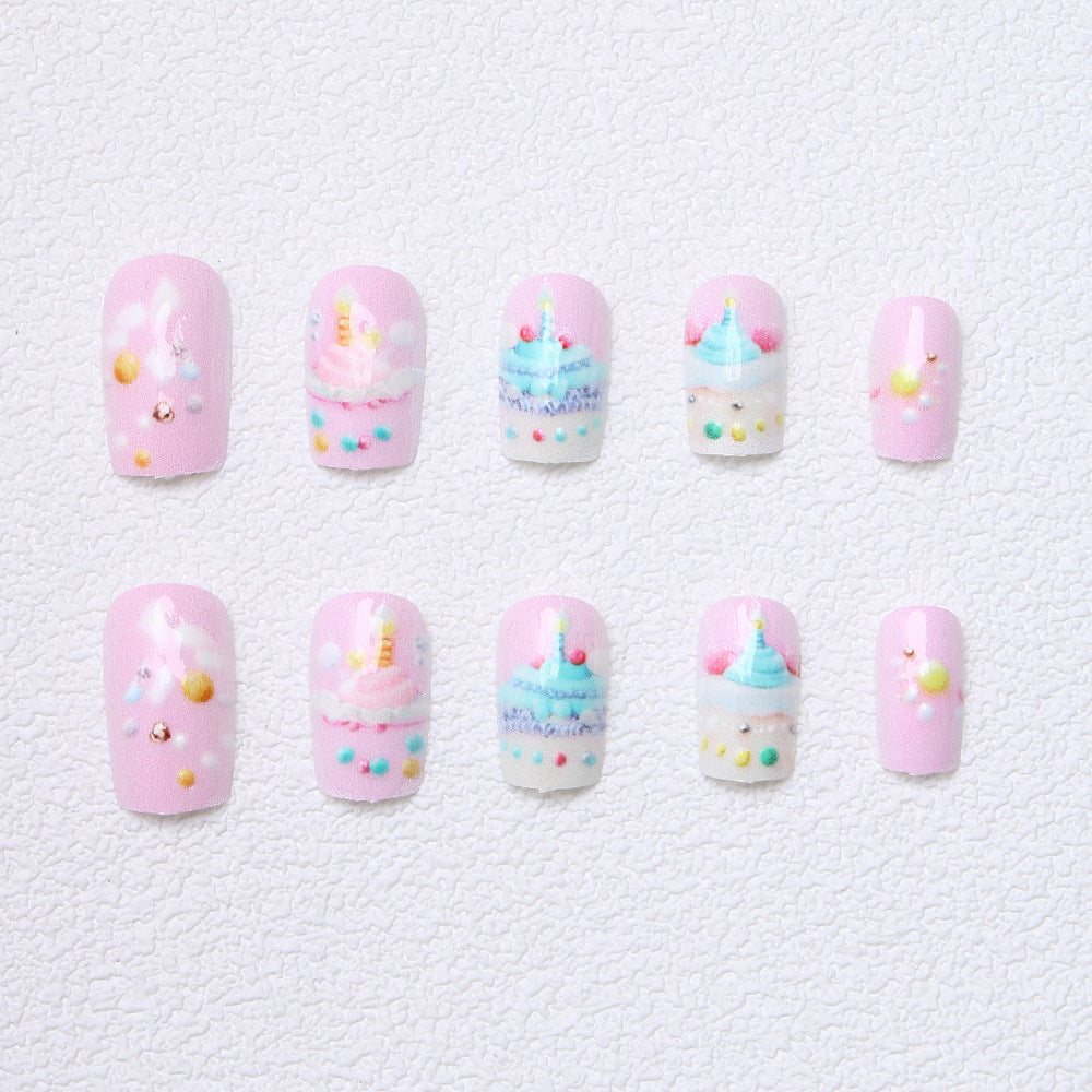 Press-On Nails with Celebration Theme