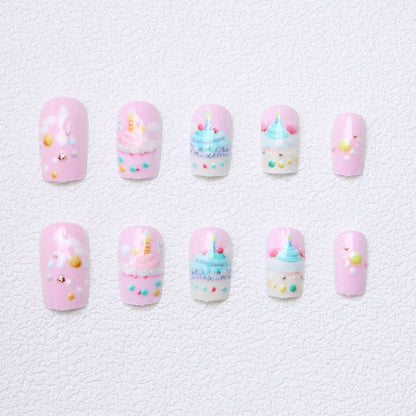 Press-On Nails with Celebration Theme