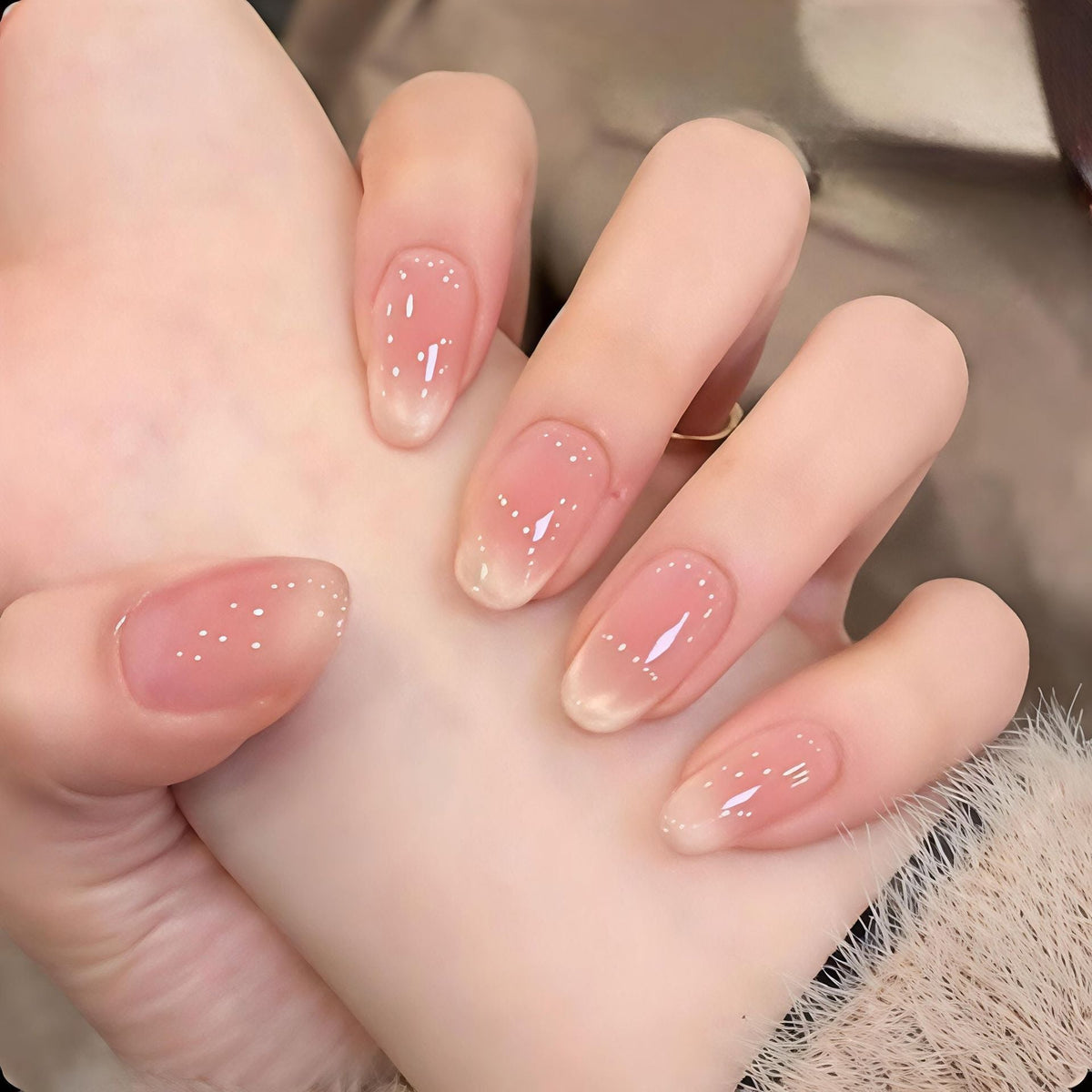 Press-On Nails with Artistic Ocean Theme Design