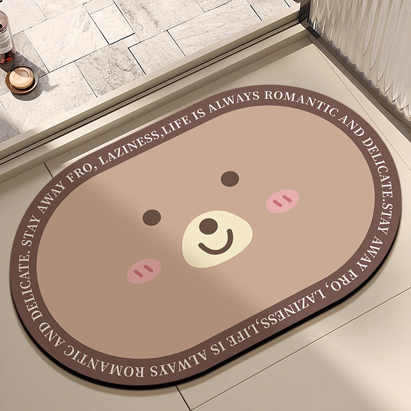 Cute Indoor Rug with Bear Design