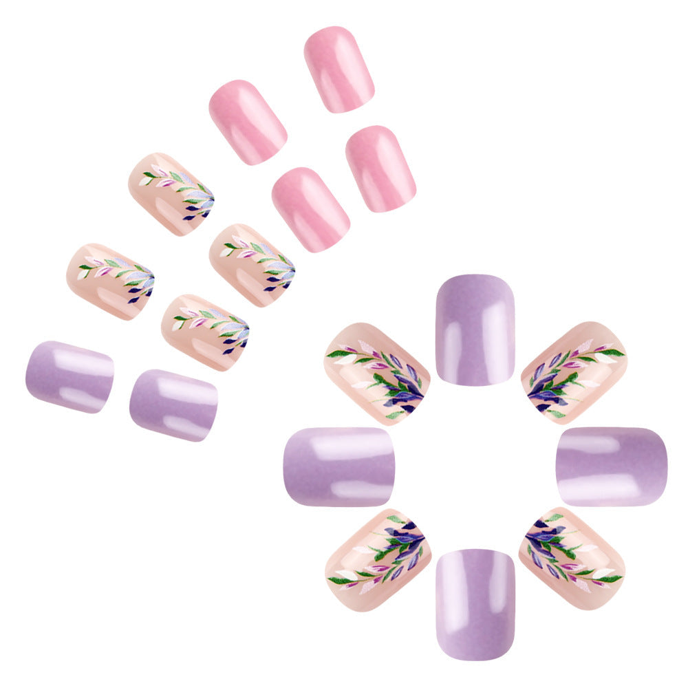 Botanical Design Nail Art Set with Floral Patterns