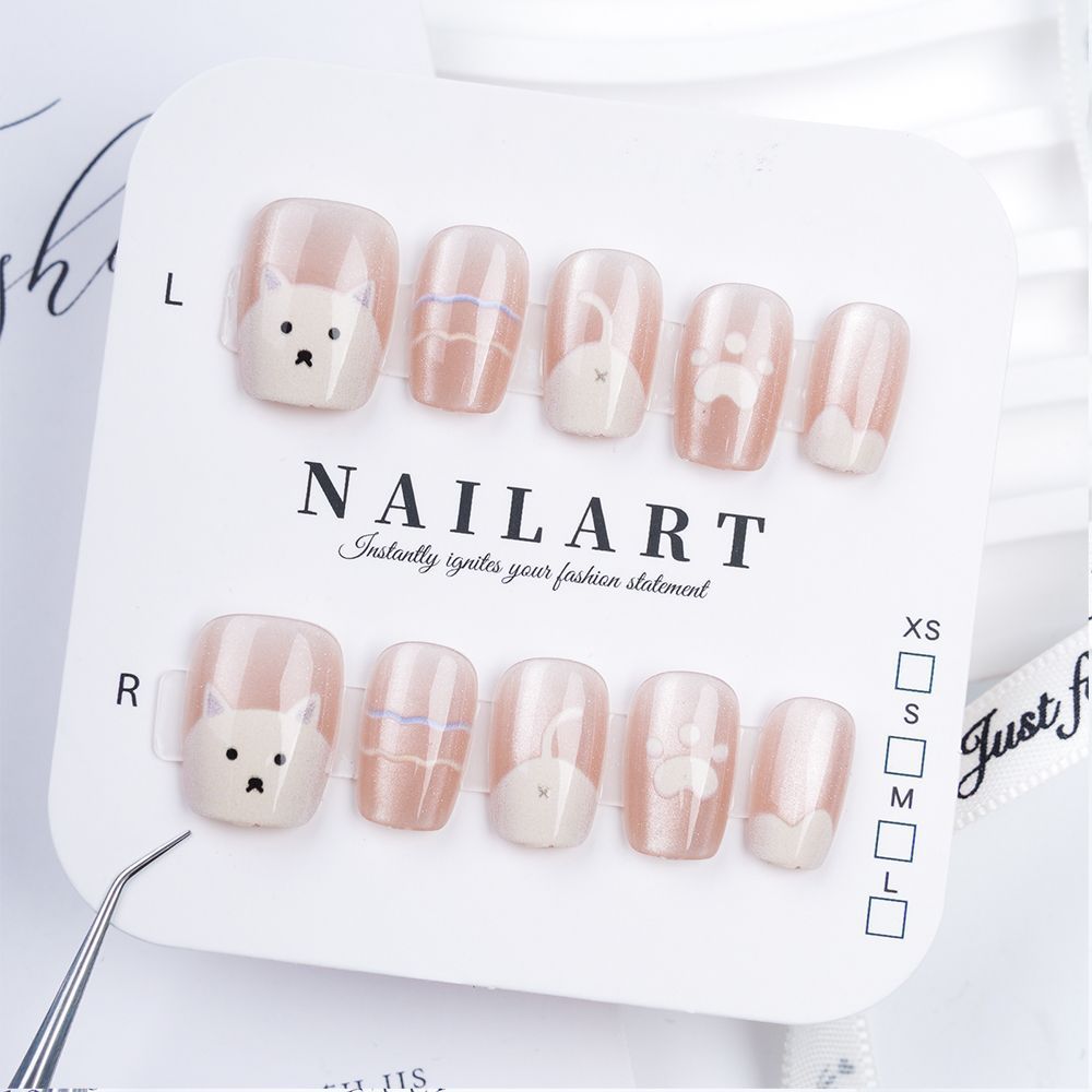 Cute Character Design Press-On Nail Set