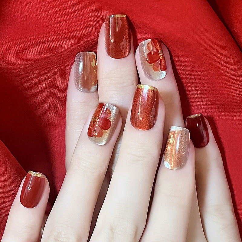 Floral Design Press-On Nails for Artistic Looks