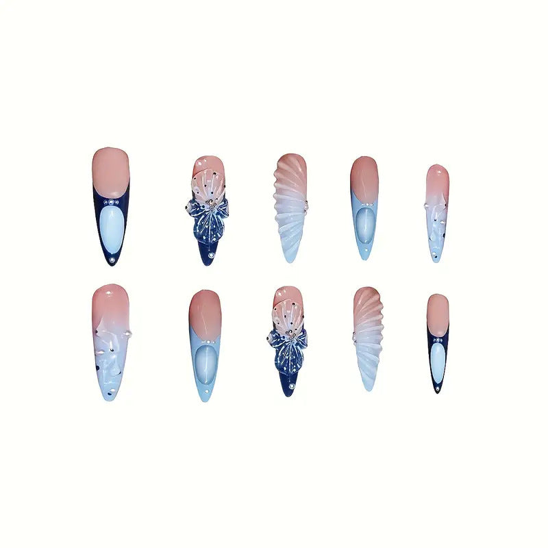 Themed Nail Extensions with Artistic Design