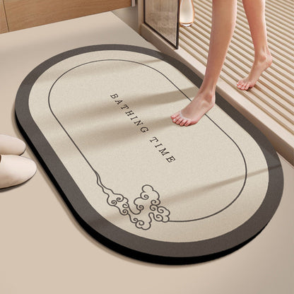 Water-Absorbing Bath Rug for Bathroom Flooring