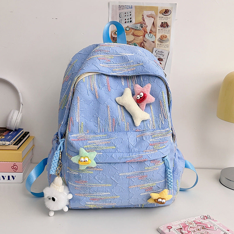 Backpack with Abstract Design