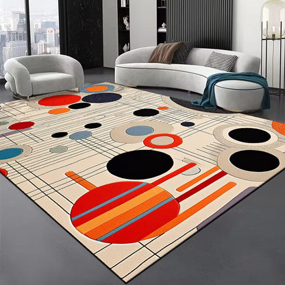 Area Rug with Abstract Swirl Design