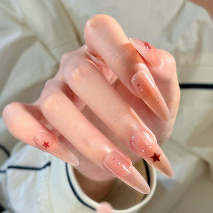 Star Design Press-On Nails for Creative Nail Art