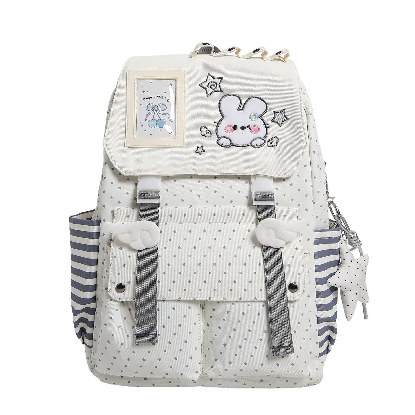 Cute Bunny Design Soft Plush School Backpack