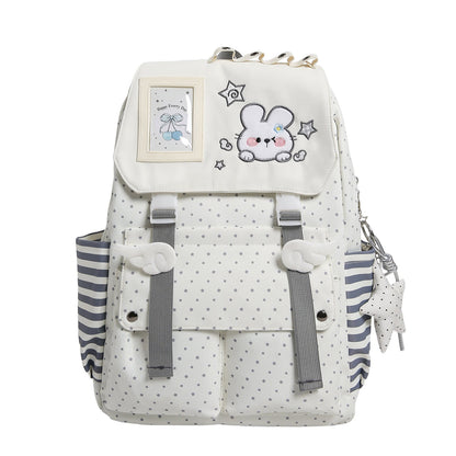 Cute Bunny Design Soft Plush School Backpack