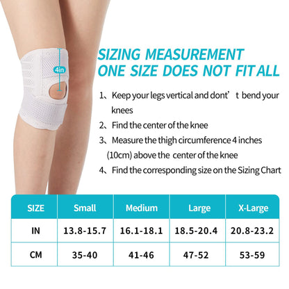 Open Patella Knee Support Brace with Adjustable Design