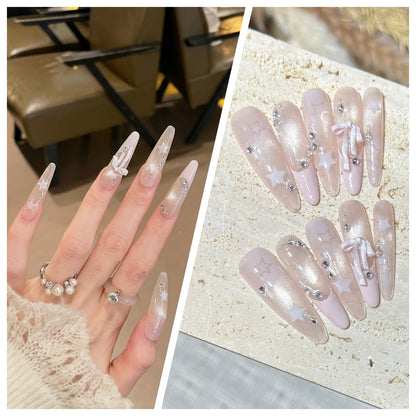 Charming Patterned Press-On Stiletto Nail Set