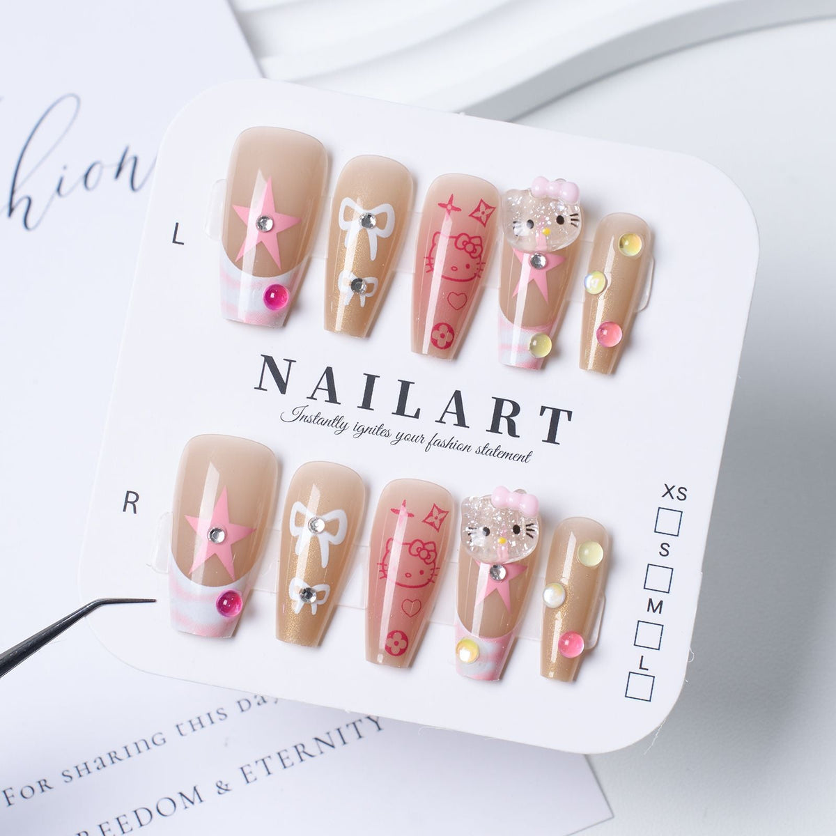 Cute Character Design Press-On Nail Set