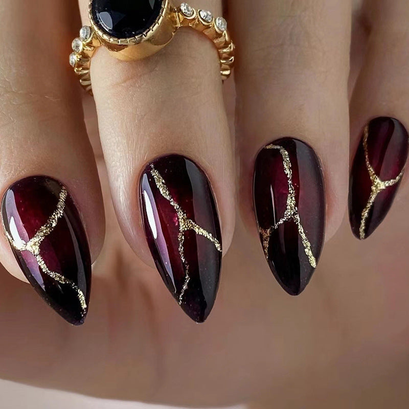 Pointed Press-On Nail Art Designs – Creative Styles