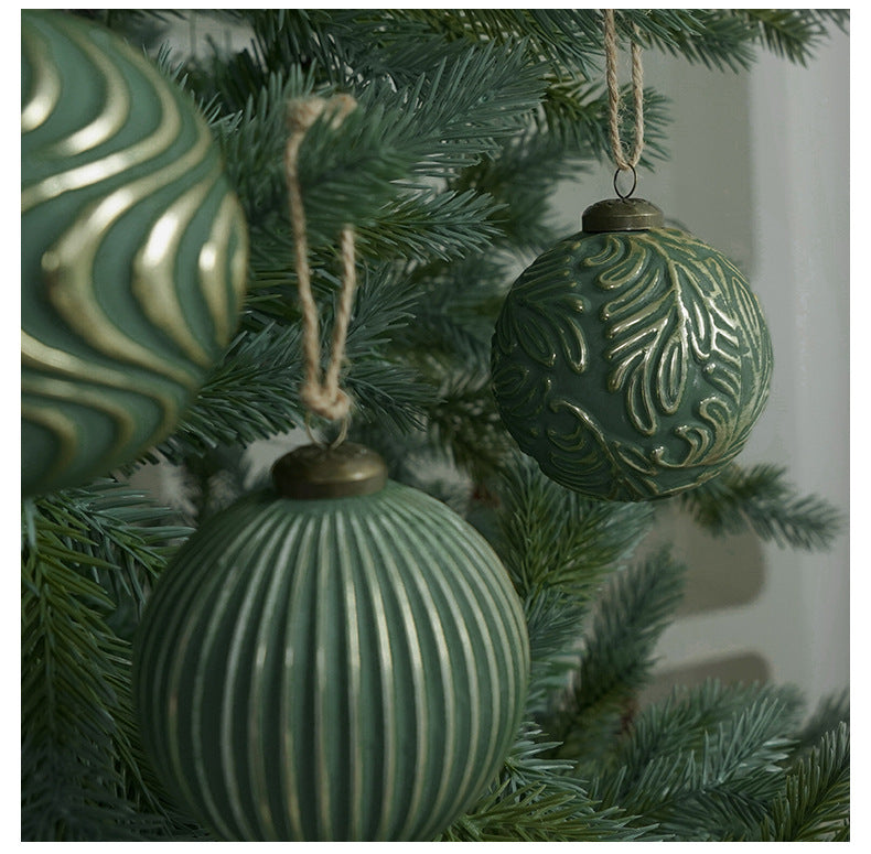 Set of Vintage Christmas Bauble Ornaments for Decoration