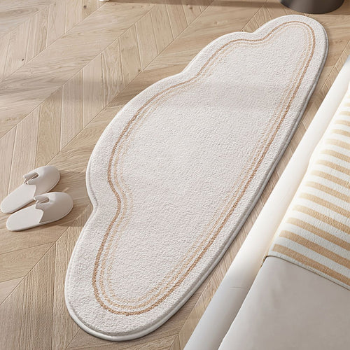 Soft Bath Mat in Abstract Cloud Design