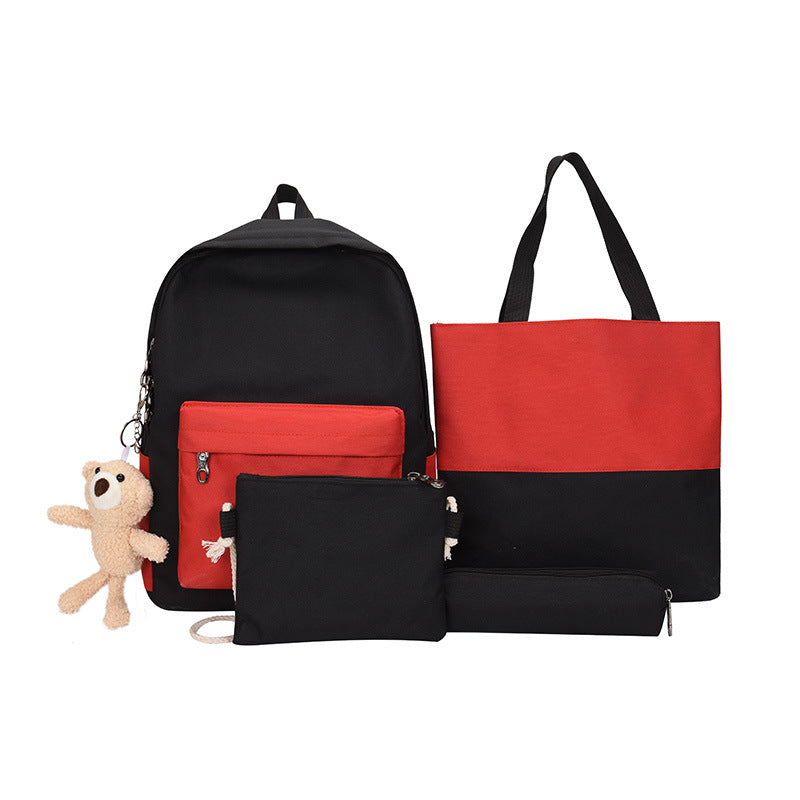 5-Piece Set of Casual Backpacks and Tote Bags
