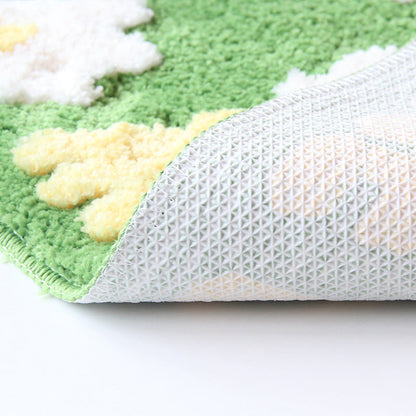 Contemporary Bath Mat with Abstract Pattern