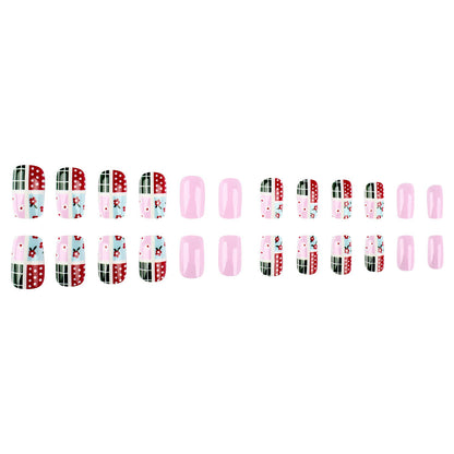 Creative Nail Art Set with Patchwork Design