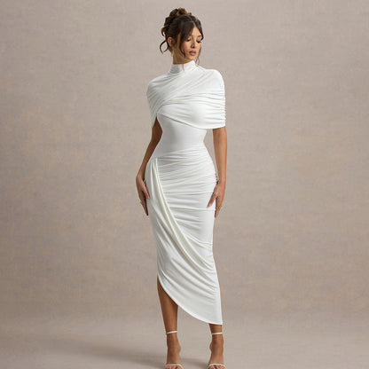 Backless Strapless Mini Dress with Ruched Bodycon Fit for Clubs