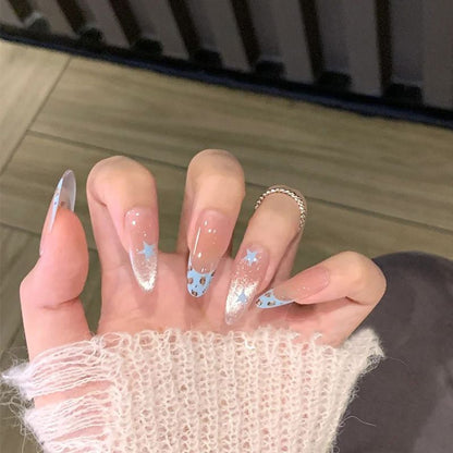 Gemstone Accent Press-On Nail Art Design