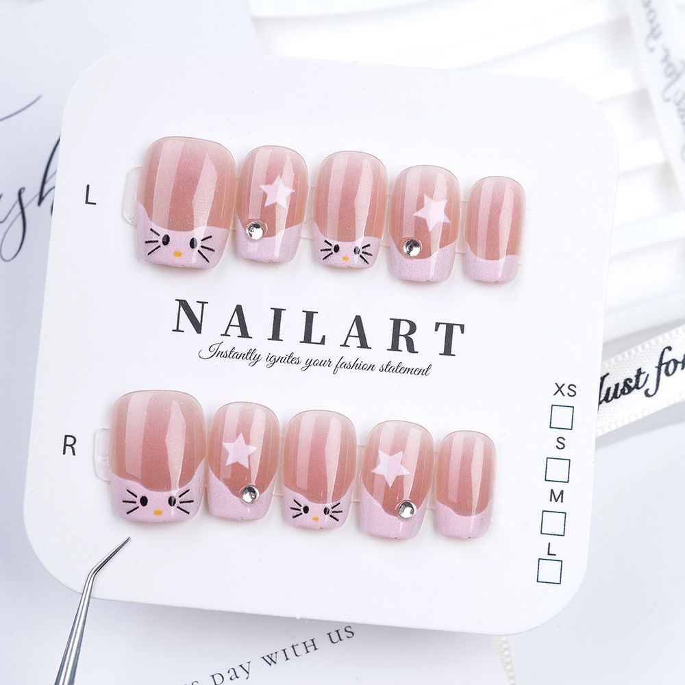 Cute Character Design Press-On Nail Set