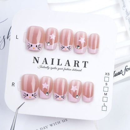 Cute Character Design Press-On Nail Set
