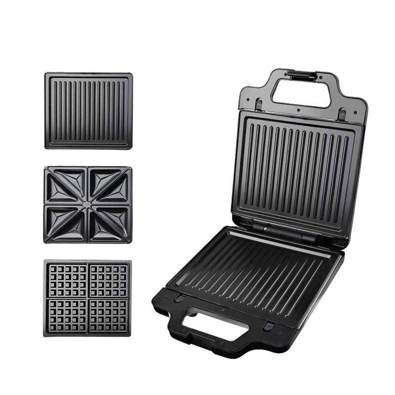 Non-Stick Sandwich Maker - 3-in-1 Breakfast Appliance