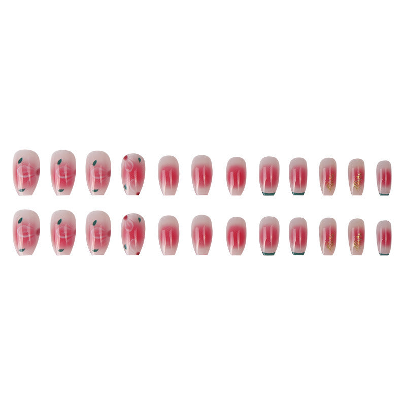 Sakura-Inspired Decorative Press-On Nail Set