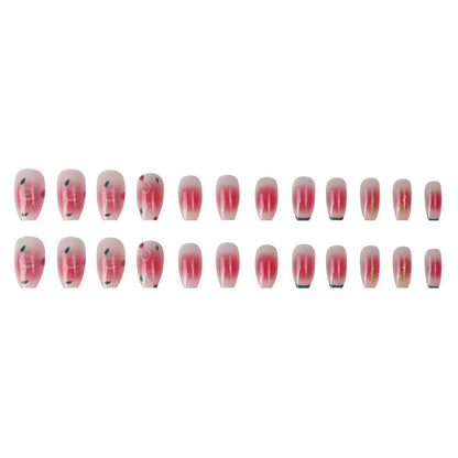 Sakura-Inspired Decorative Press-On Nail Set