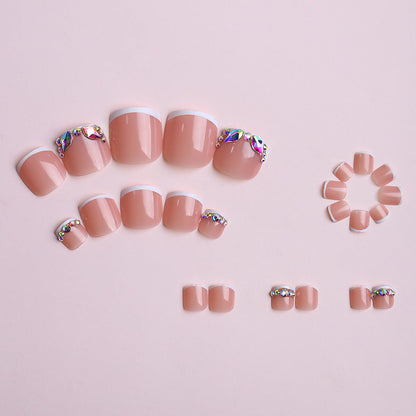 Luxurious Rhinestone-Embellished Acrylic Nails