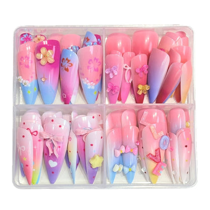 Themed Press-On Nail Set – Artistic Design