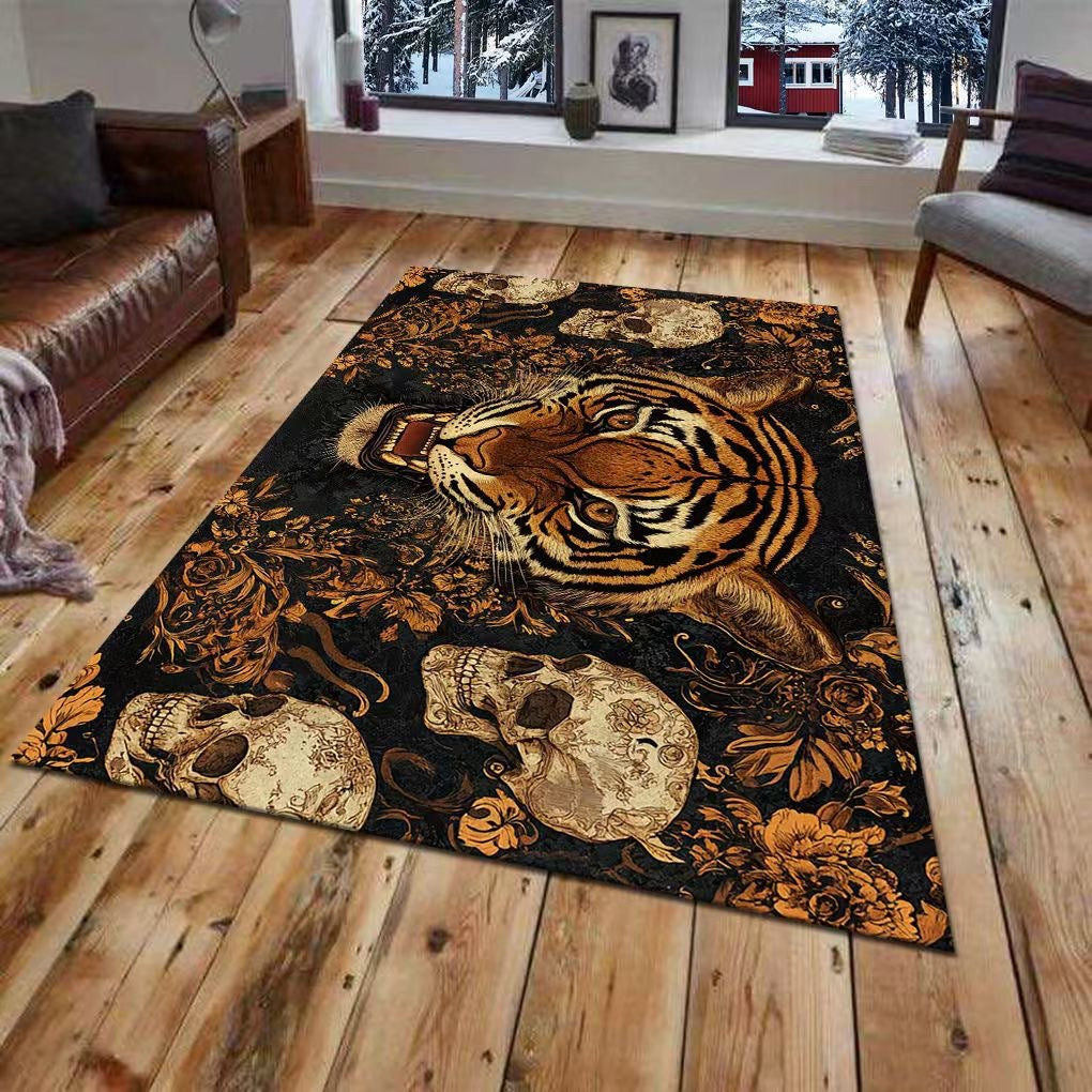 3D Wall Mural of a Tiger Design