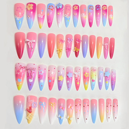Themed Press-On Nail Set – Artistic Design
