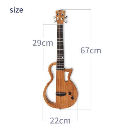 Electric Acoustic Ukulele Featuring Integrated Pickup