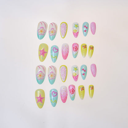 Themed Press-On Nail Set - Artistic Designs